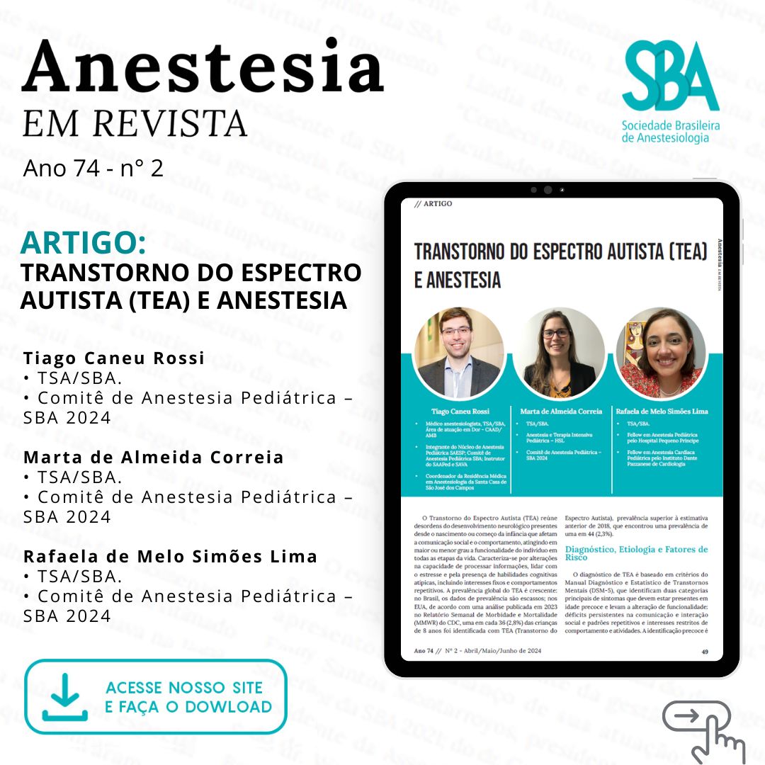 TRANSTORNO DO ESPECTRO AUTISTA (TEA) E ANESTESIA
